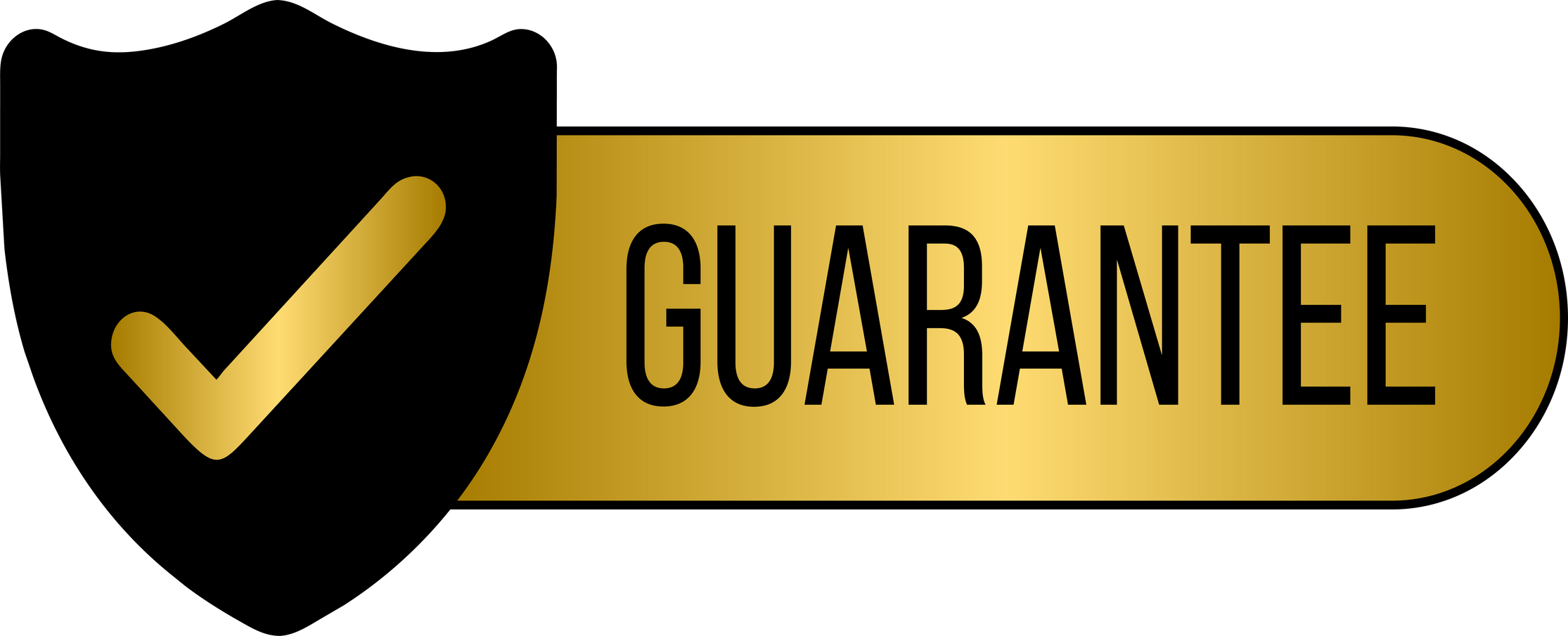 Guarantee golden label, gold guarantee badge